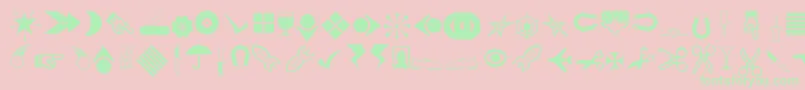 Rsbillsdingbats Font – Green Fonts on Pink Background