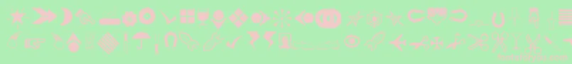 Rsbillsdingbats Font – Pink Fonts on Green Background