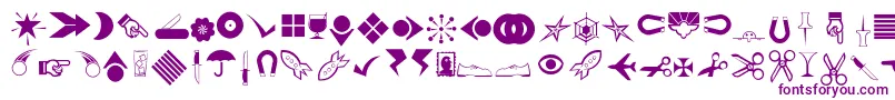 Police Rsbillsdingbats – polices violettes
