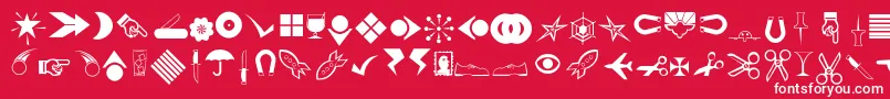 Rsbillsdingbats Font – White Fonts on Red Background