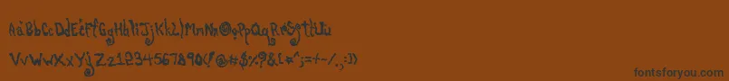 Poti Font – Black Fonts on Brown Background