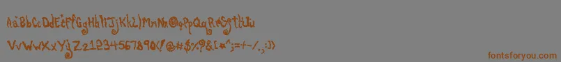 Poti Font – Brown Fonts on Gray Background