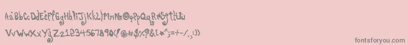 フォントPoti – ピンクの背景に灰色の文字