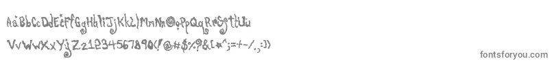 フォントPoti – 白い背景に灰色の文字