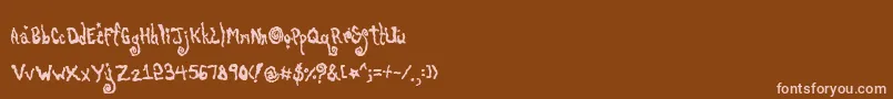 Poti Font – Pink Fonts on Brown Background