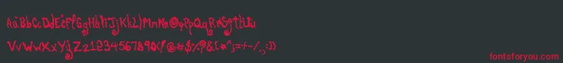 Poti Font – Red Fonts on Black Background
