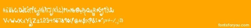 フォントPoti – オレンジの背景に白い文字