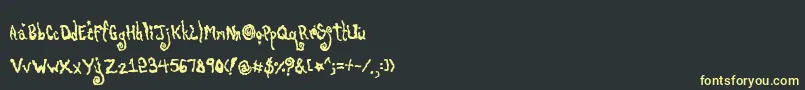 Poti Font – Yellow Fonts on Black Background