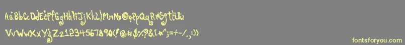 Poti Font – Yellow Fonts on Gray Background