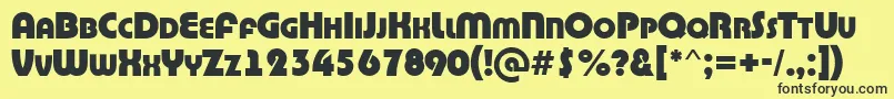 ABighaustitulExtrabold Font – Black Fonts on Yellow Background