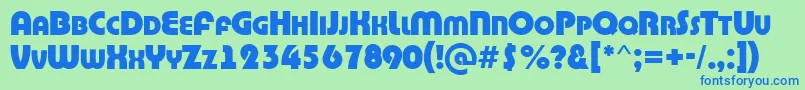 ABighaustitulExtrabold Font – Blue Fonts on Green Background