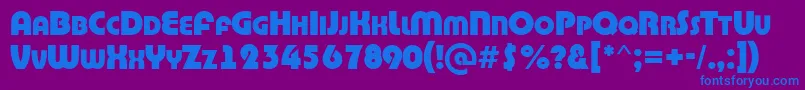 ABighaustitulExtrabold Font – Blue Fonts on Purple Background