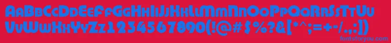 ABighaustitulExtrabold Font – Blue Fonts on Red Background