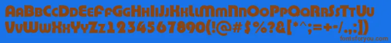 ABighaustitulExtrabold Font – Brown Fonts on Blue Background