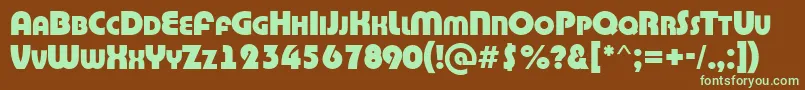 ABighaustitulExtrabold Font – Green Fonts on Brown Background