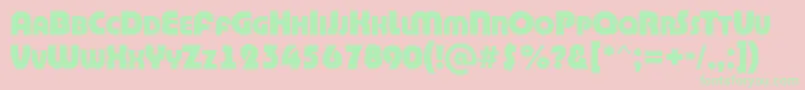 ABighaustitulExtrabold Font – Green Fonts on Pink Background