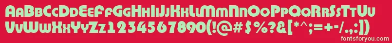 Шрифт ABighaustitulExtrabold – зелёные шрифты на красном фоне
