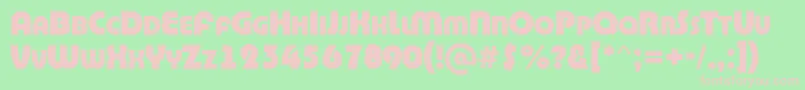 ABighaustitulExtrabold Font – Pink Fonts on Green Background