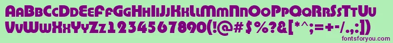 ABighaustitulExtrabold Font – Purple Fonts on Green Background