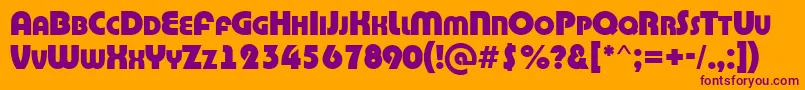 ABighaustitulExtrabold Font – Purple Fonts on Orange Background
