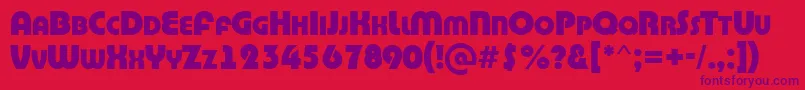 ABighaustitulExtrabold Font – Purple Fonts on Red Background