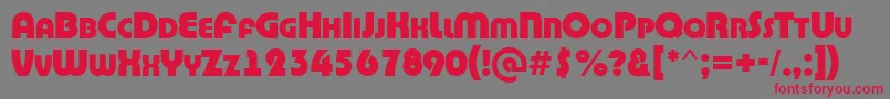 ABighaustitulExtrabold Font – Red Fonts on Gray Background