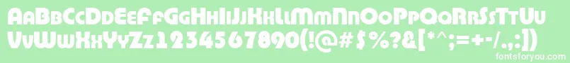 ABighaustitulExtrabold Font – White Fonts on Green Background