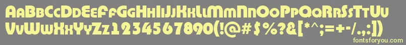 ABighaustitulExtrabold Font – Yellow Fonts on Gray Background