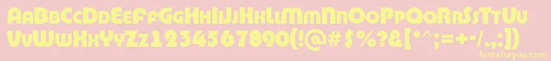 ABighaustitulExtrabold Font – Yellow Fonts on Pink Background