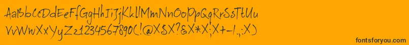DkAuRevoir Font – Black Fonts on Orange Background