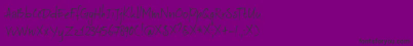 DkAuRevoir-fontti – mustat fontit violetilla taustalla
