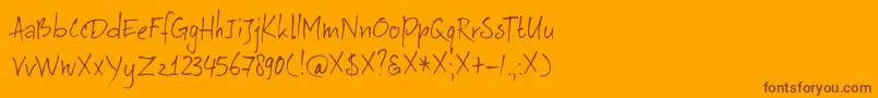DkAuRevoir Font – Brown Fonts on Orange Background