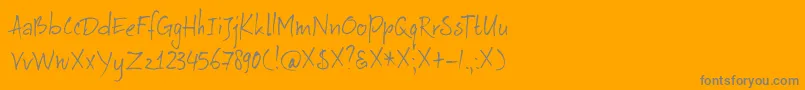 DkAuRevoir Font – Gray Fonts on Orange Background