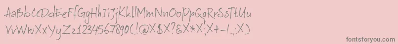 fuente DkAuRevoir – Fuentes Grises Sobre Fondo Rosa