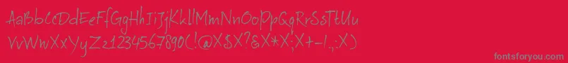 DkAuRevoir Font – Gray Fonts on Red Background