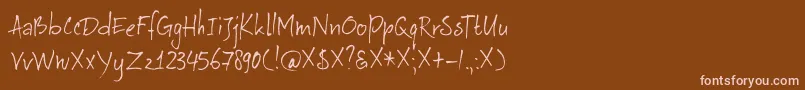 DkAuRevoir Font – Pink Fonts on Brown Background