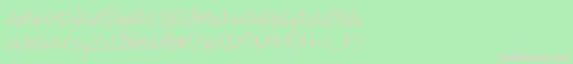 DkAuRevoir Font – Pink Fonts on Green Background