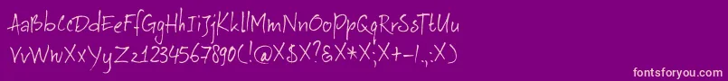 DkAuRevoir Font – Pink Fonts on Purple Background