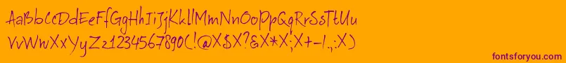 DkAuRevoir Font – Purple Fonts on Orange Background