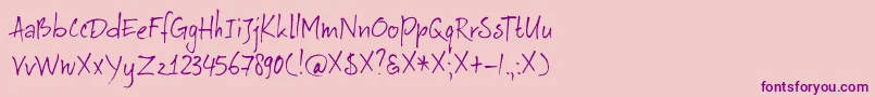 DkAuRevoir Font – Purple Fonts on Pink Background