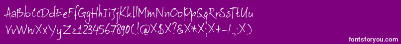 DkAuRevoir Font – White Fonts on Purple Background