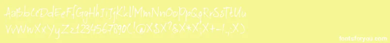 DkAuRevoir Font – White Fonts on Yellow Background