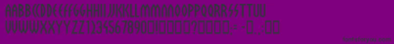 Sulphur Font – Black Fonts on Purple Background