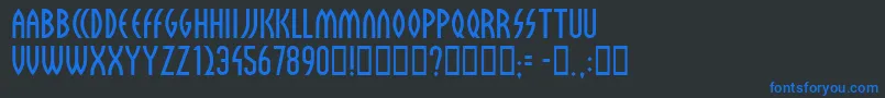 Sulphur Font – Blue Fonts on Black Background