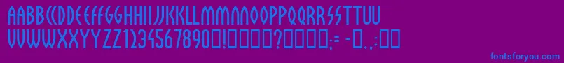 Sulphur Font – Blue Fonts on Purple Background