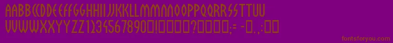 Sulphur Font – Brown Fonts on Purple Background