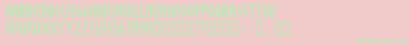 Sulphur Font – Green Fonts on Pink Background