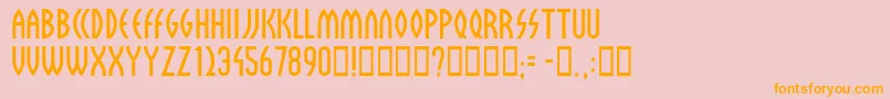 Sulphur Font – Orange Fonts on Pink Background