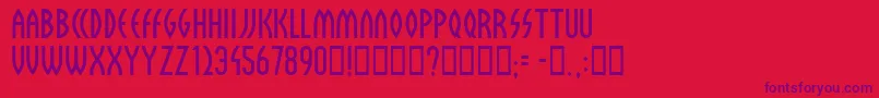 Sulphur Font – Purple Fonts on Red Background