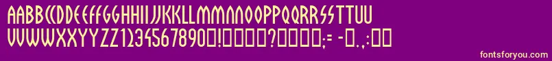 Sulphur Font – Yellow Fonts on Purple Background